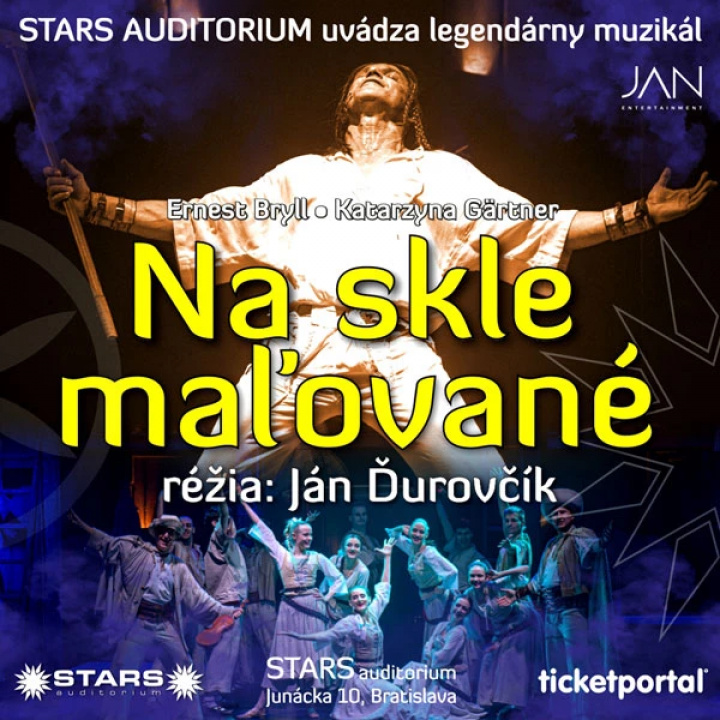 Kultový muzikál Na skle maľované na vás čaká na javisku bratislavského STARS auditoria a v lete 2025 aj na najväčších slovenských amfiteátroch.